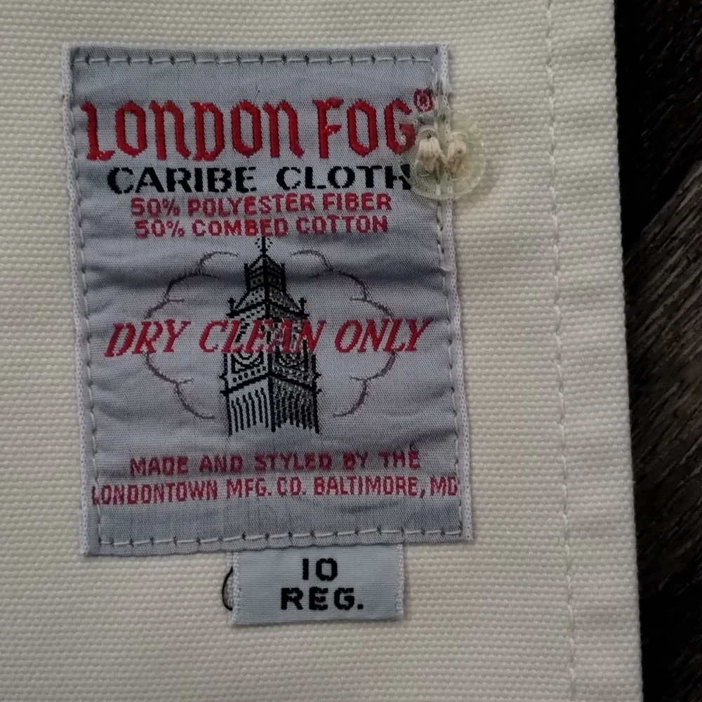 Vintage London Fog Maincoats Caribe Cloth Raincoat Excellent Condition Size 10 - Picture 5 of 16